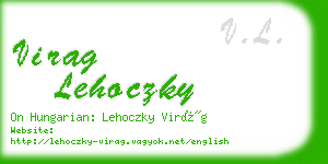 virag lehoczky business card